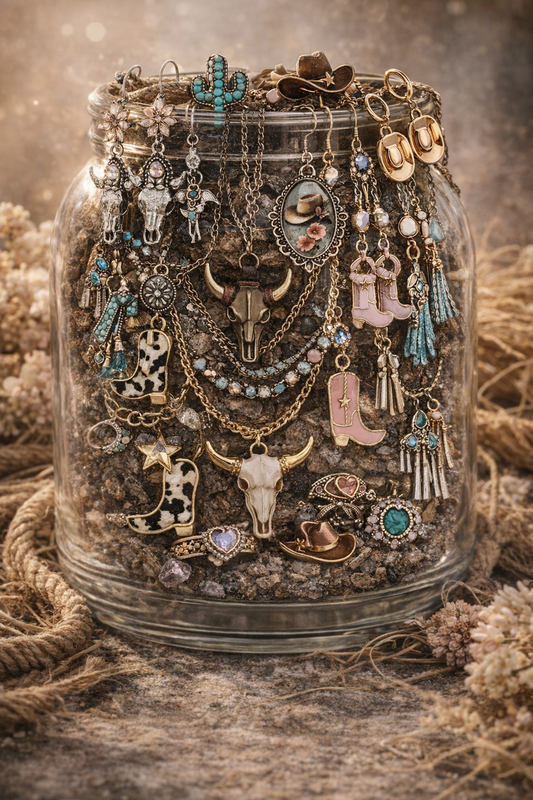 🤎 Custom Western Mystery Jewelry Jar – Wild West Edition
