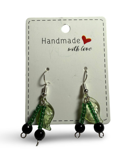 Cherry Belle / Midnight Cherry – Handmade Beaded Earrings