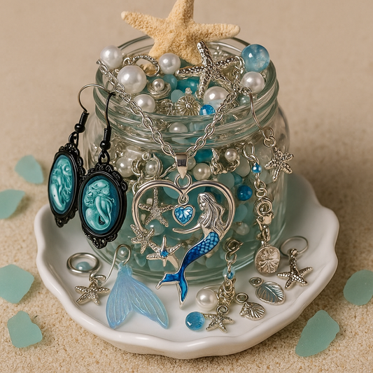 Custom Mermaid Themed Mystery Jewerly Jar 🧜🏽♀️