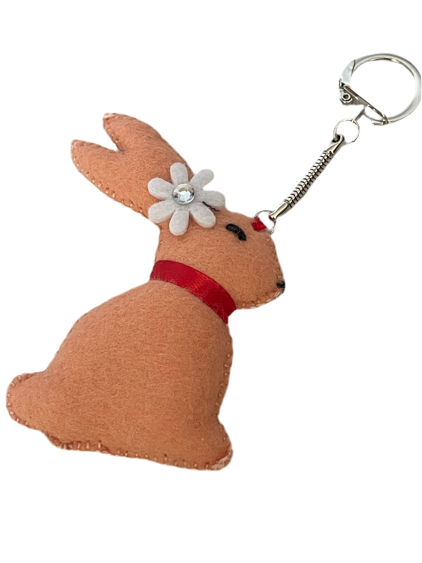 Hoppy Bunny Keychain – Handmade Soft Bunny Charm