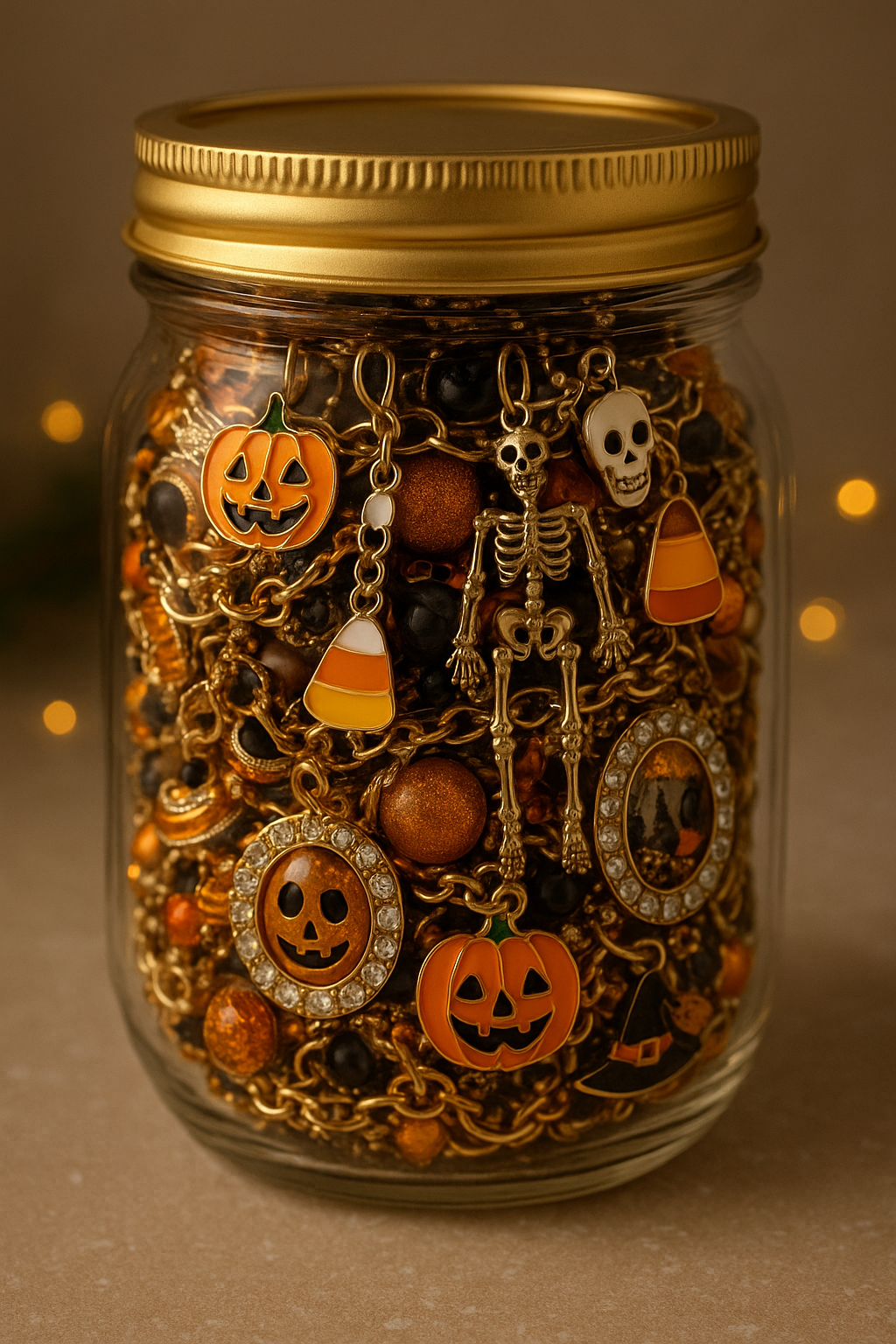 Custom Halloween Themed Mystery Jewerly Jar 🎃👻💀