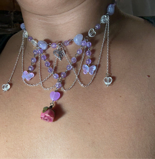 ✨ Soraya Bloomveil – Enchanted Rose Necklace ✨