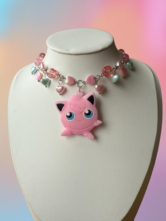 ✨ Jigglypuff Heartbeat – Kawaii Necklace