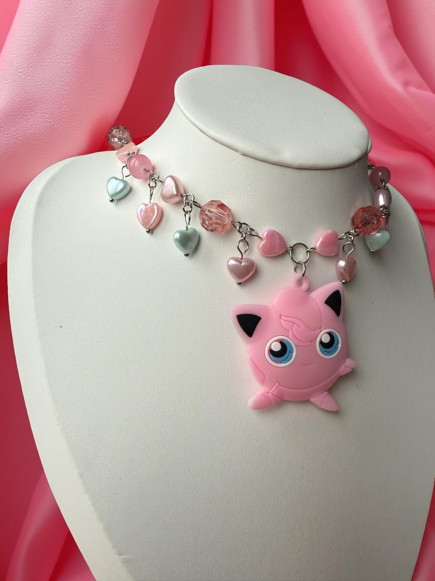 ✨ Jigglypuff Heartbeat – Kawaii Necklace