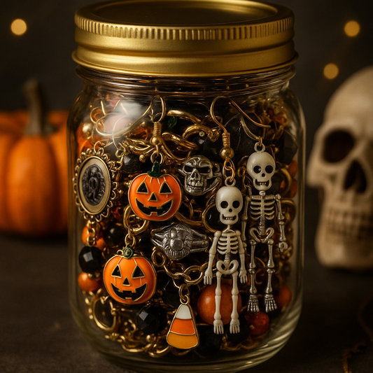 Custom Halloween Themed Mystery Jewerly Jar 🎃👻💀