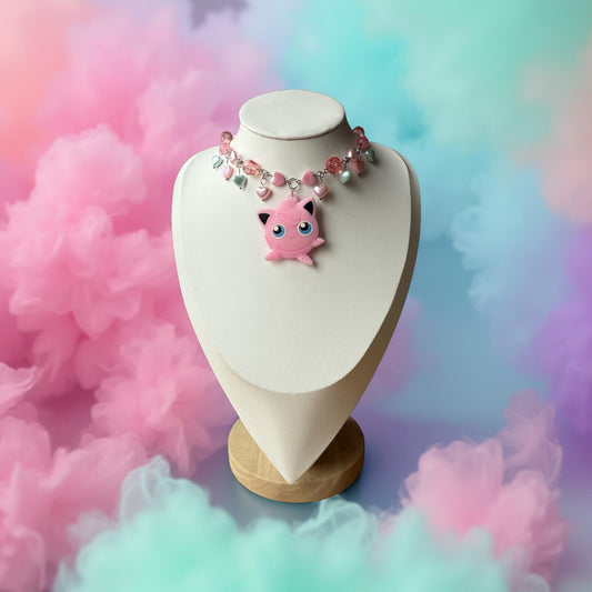 ✨ Jigglypuff Heartbeat – Kawaii Necklace