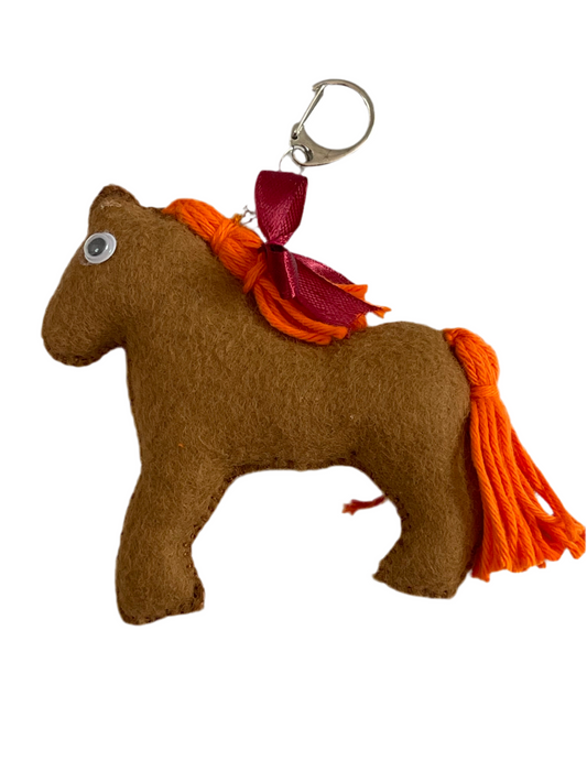 Golden Mane Pony Keychain