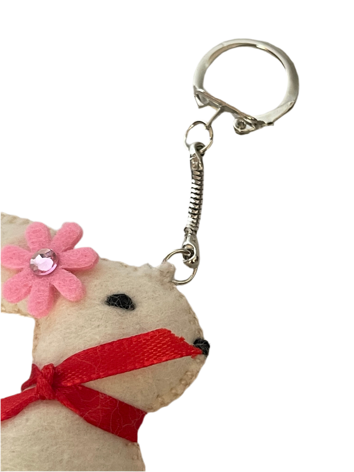 Hoppy Bunny Keychain – Handmade Soft Bunny Charm
