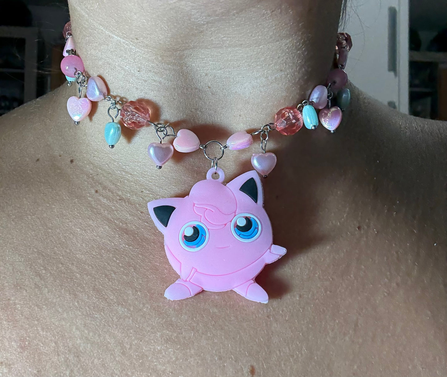 ✨ Jigglypuff Heartbeat – Kawaii Necklace
