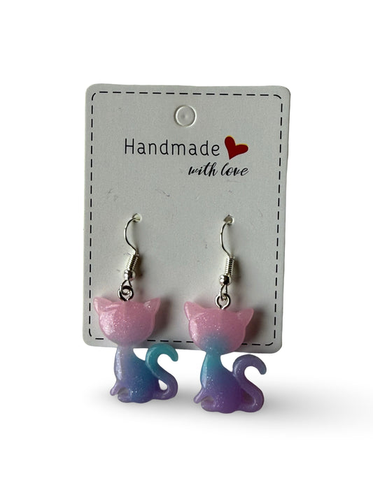 Galaxy Cat Earrings