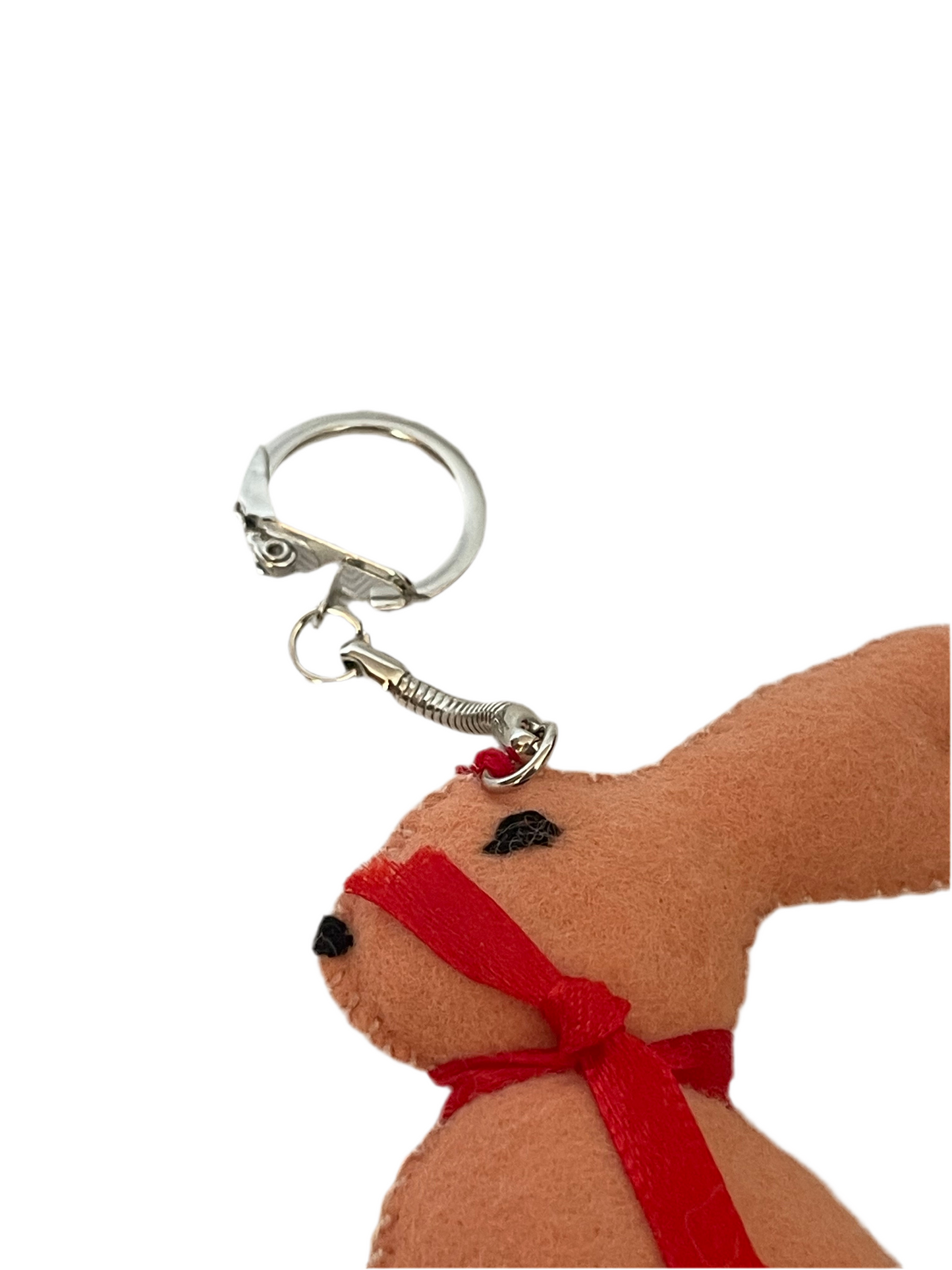 Hoppy Bunny Keychain – Handmade Soft Bunny Charm