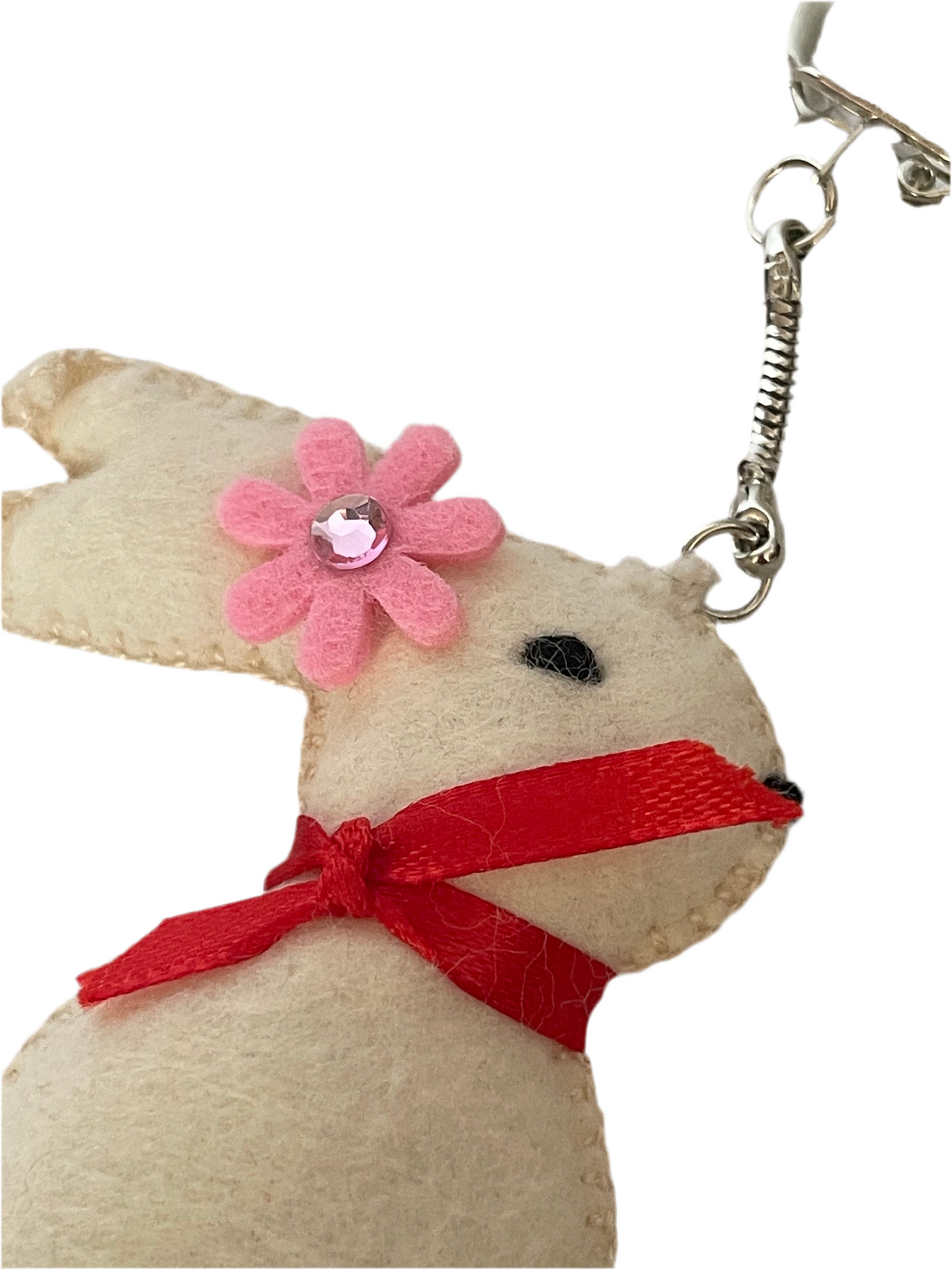 Hoppy Bunny Keychain – Handmade Soft Bunny Charm