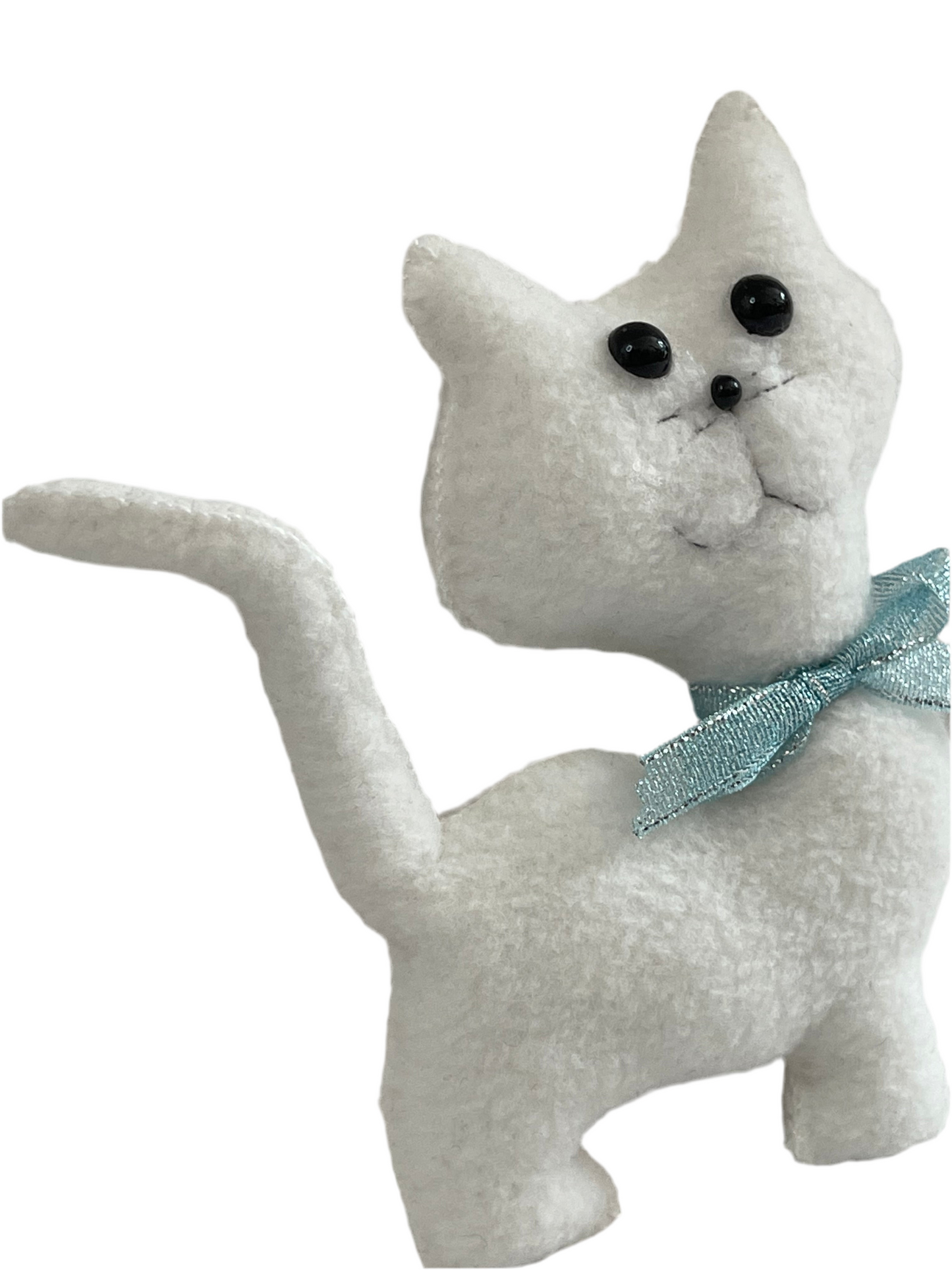 Snowy the Plush Kitty – Soft, Handmade Cuddly Toy