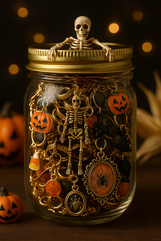 Custom Halloween Themed Mystery Jewerly Jar 🎃👻💀