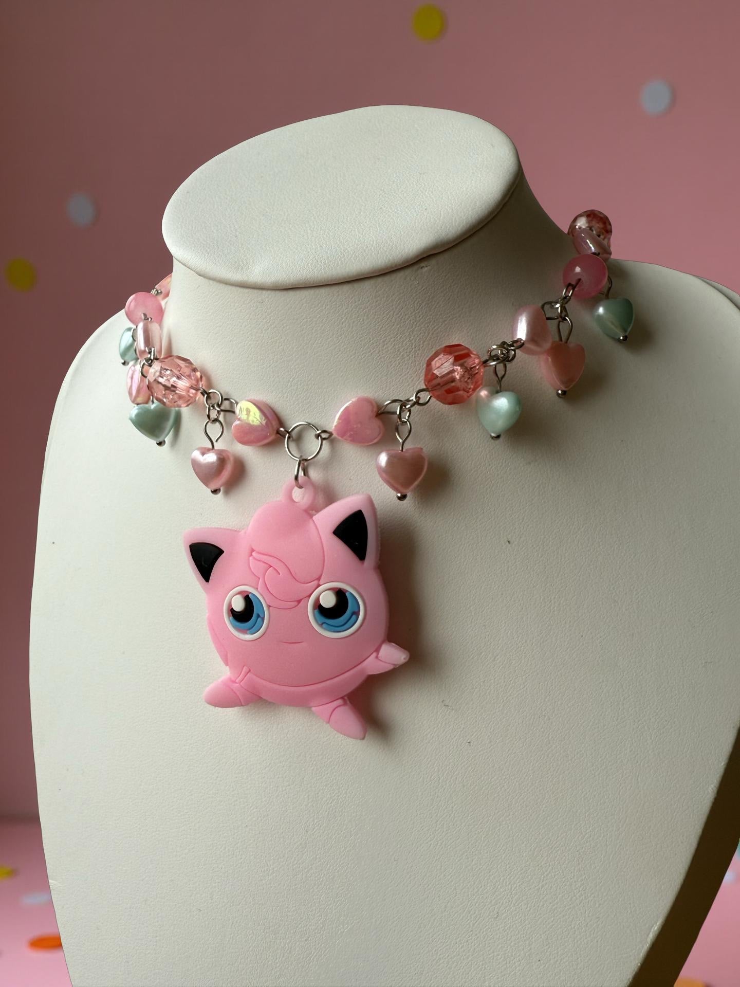 ✨ Jigglypuff Heartbeat – Kawaii Necklace