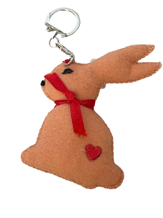 Hoppy Bunny Keychain – Handmade Soft Bunny Charm