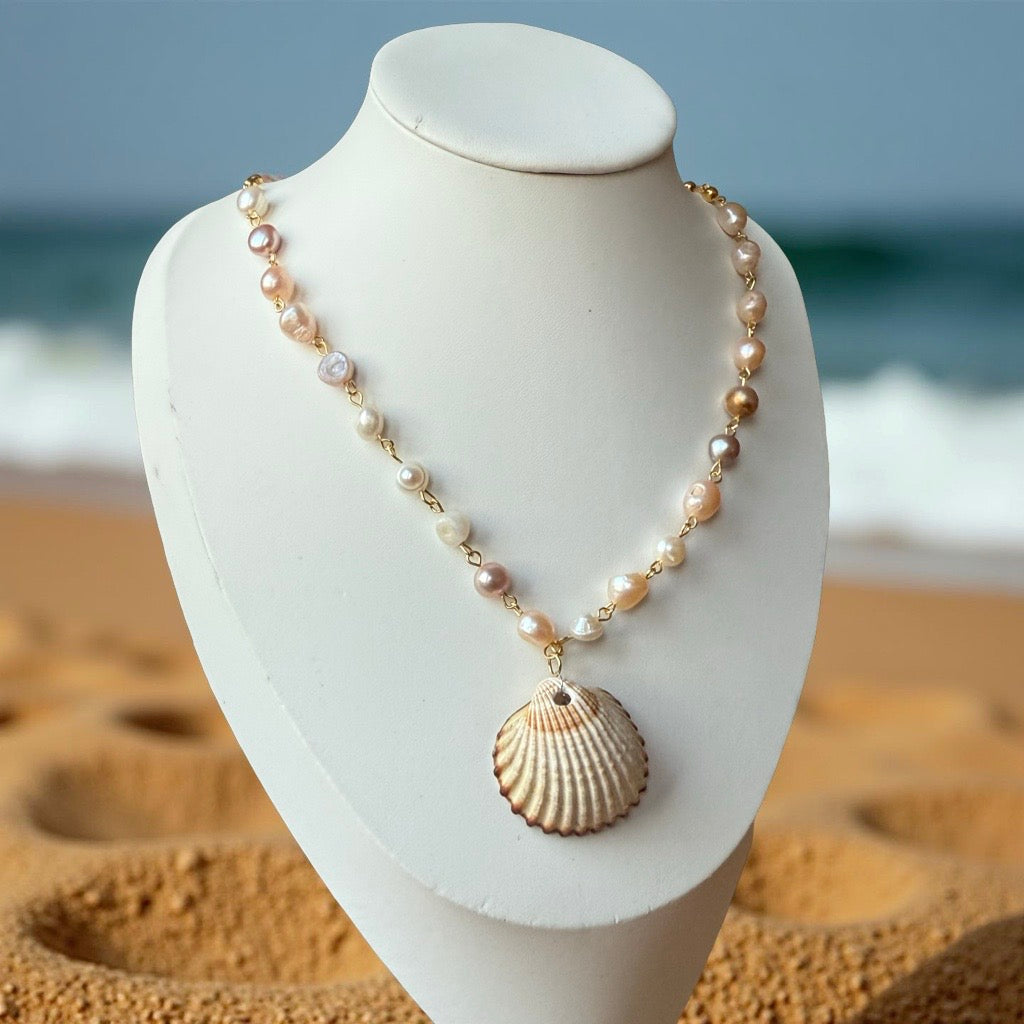 Adrielle Seashell Pearl Necklace 🐚✨