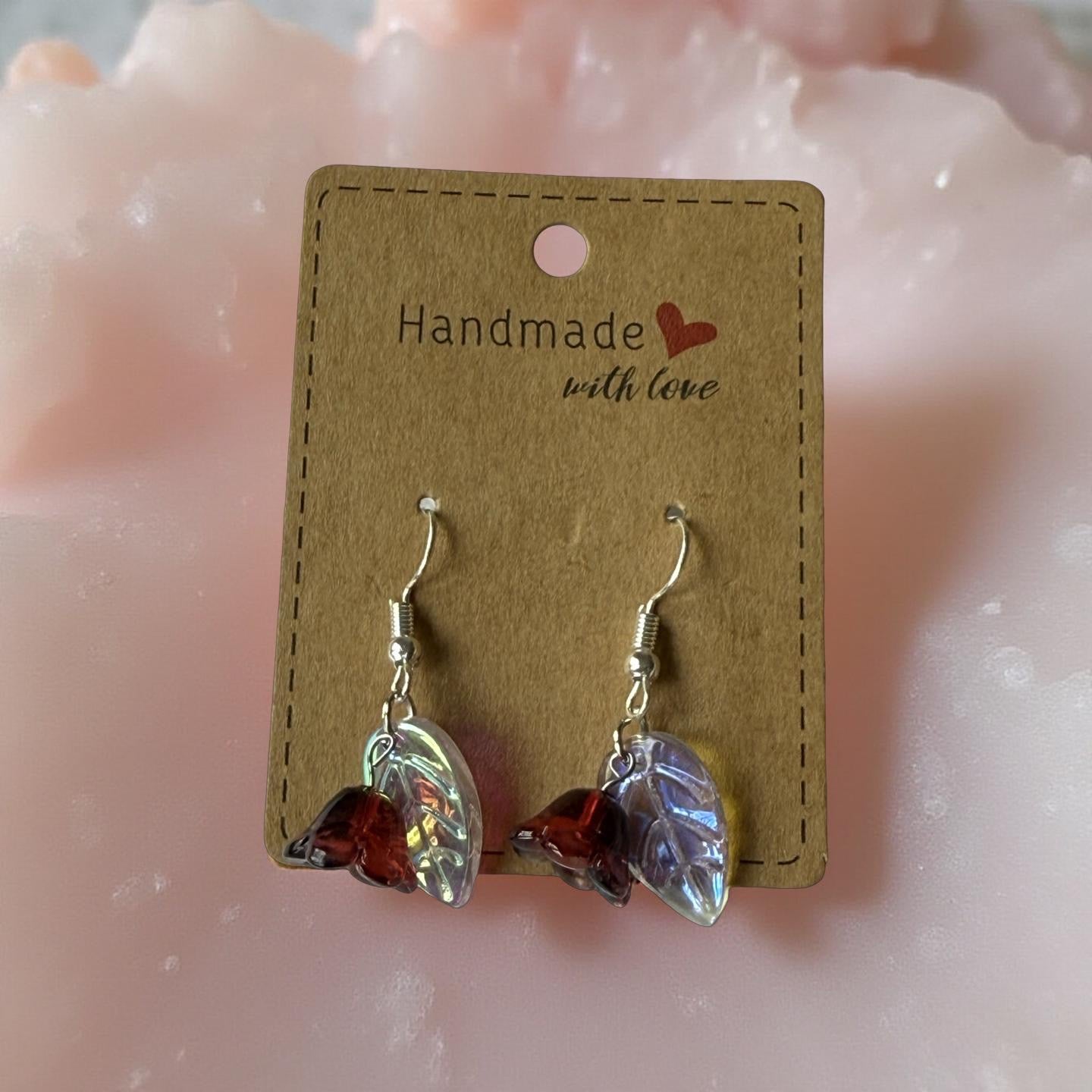 Enchanted Rose Leaves Earrings