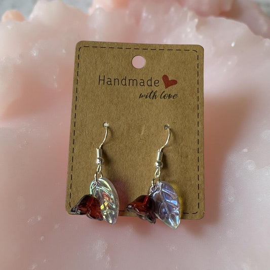Enchanted Rose Leaves Earrings