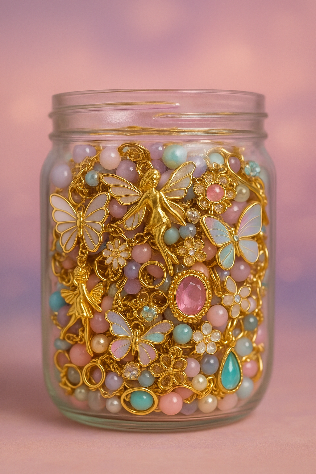 Custom Fairycore Themed Mystery Jewerly Jar 🩷🦄🧚🏻♀️