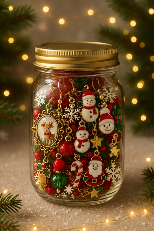 Custom Christmas Themed Mystery Jewerly Jar ⛄️🎅🏻🎄