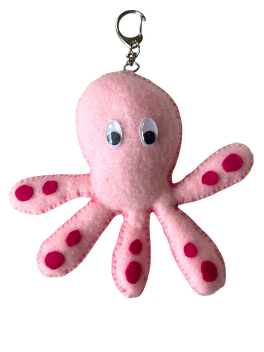 Octopus Felt Keychain
