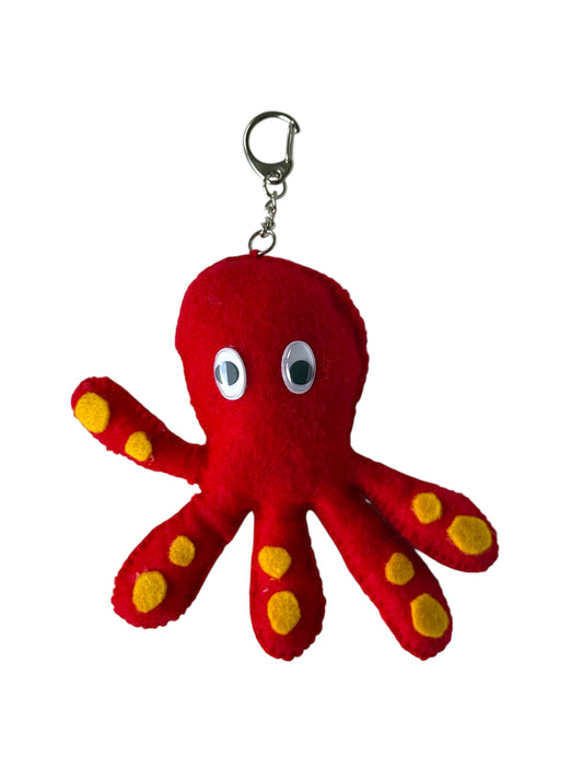 Octopus Felt Keychain
