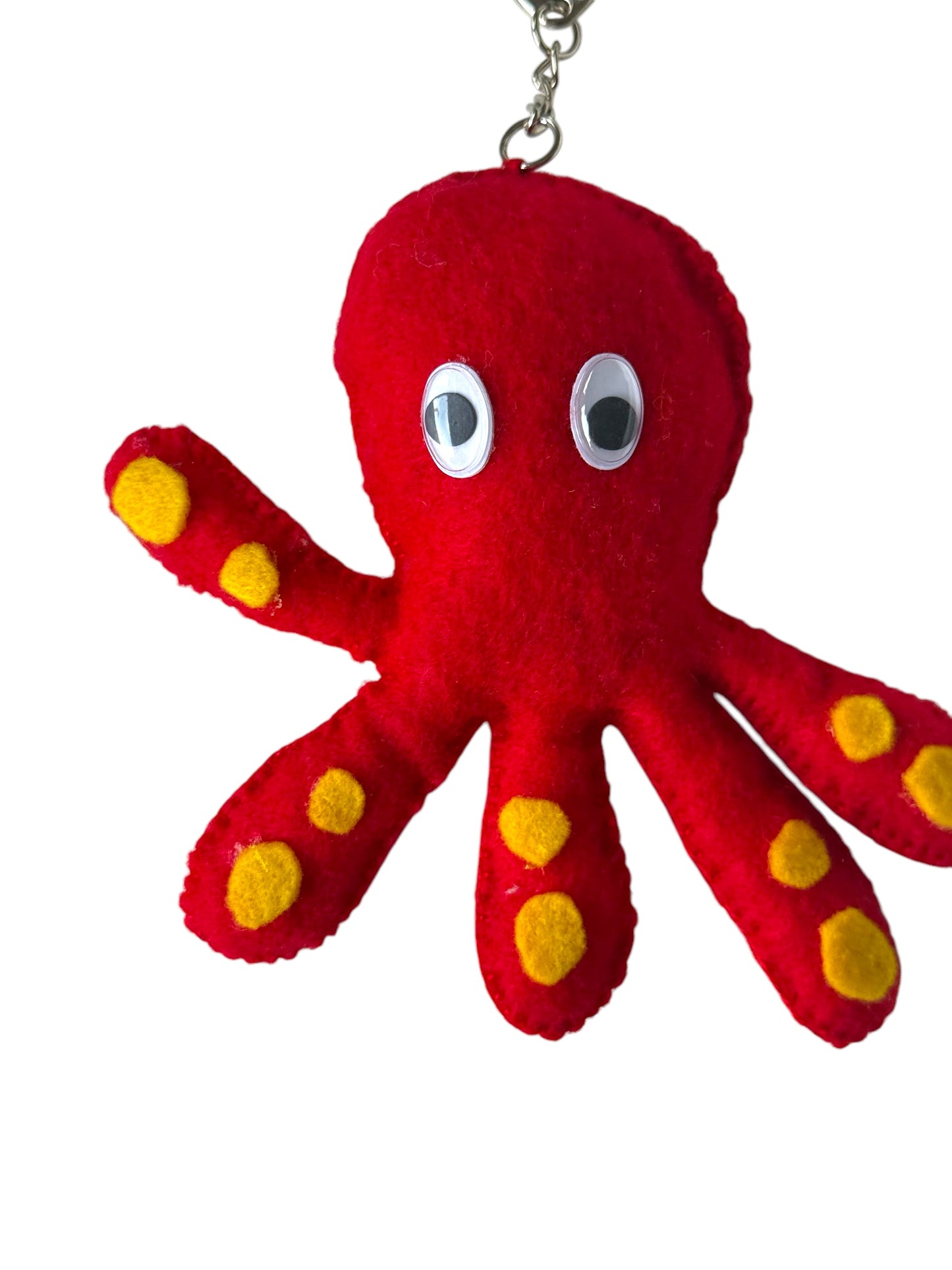 Octopus Felt Keychain