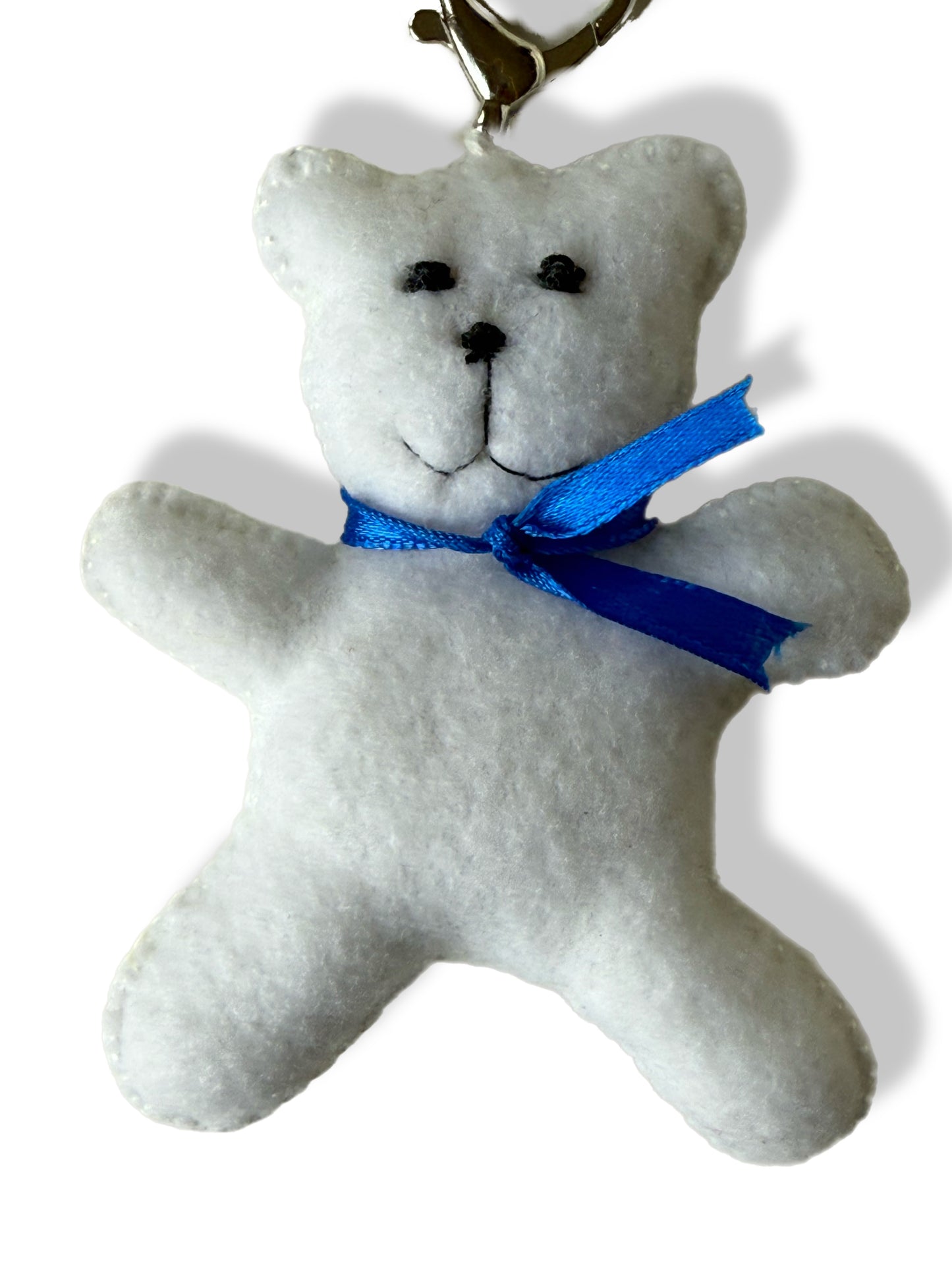 Handmade Felt Teddy Bear Keychain