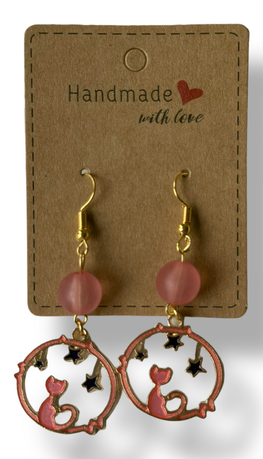 Starry Night Cat Earrings