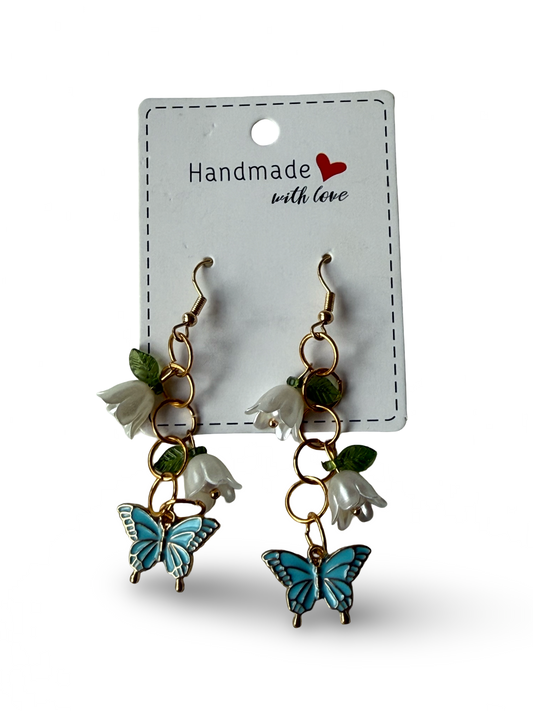 Spring Blossom Butterfly Earrings