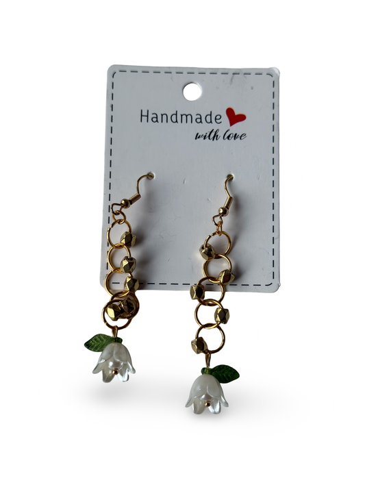 Golden Bloom Drop Earrings
