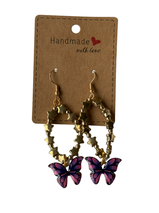 Starlit Flutter Hoops earrings