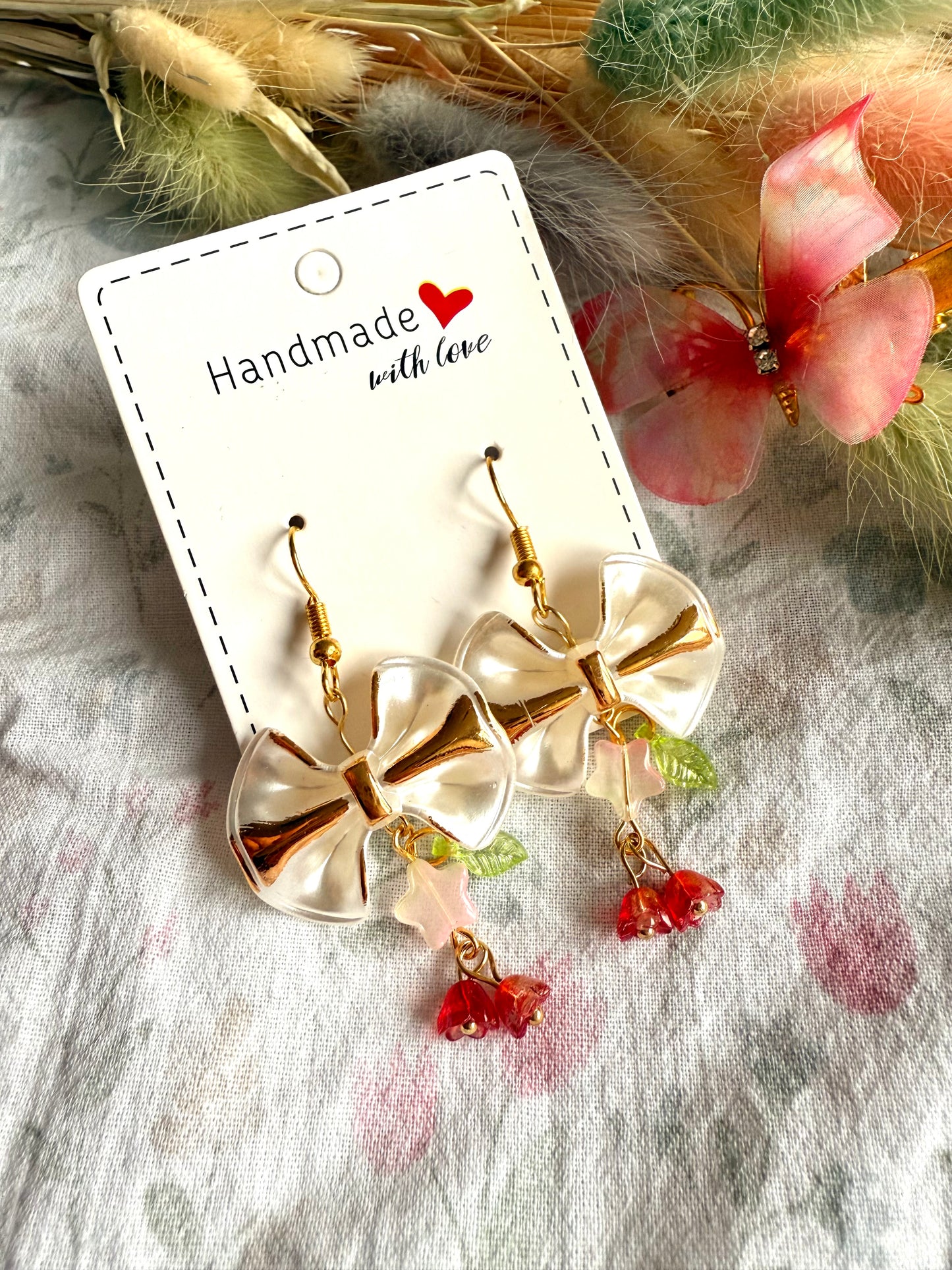 Cherry Blossom Bow Earrings