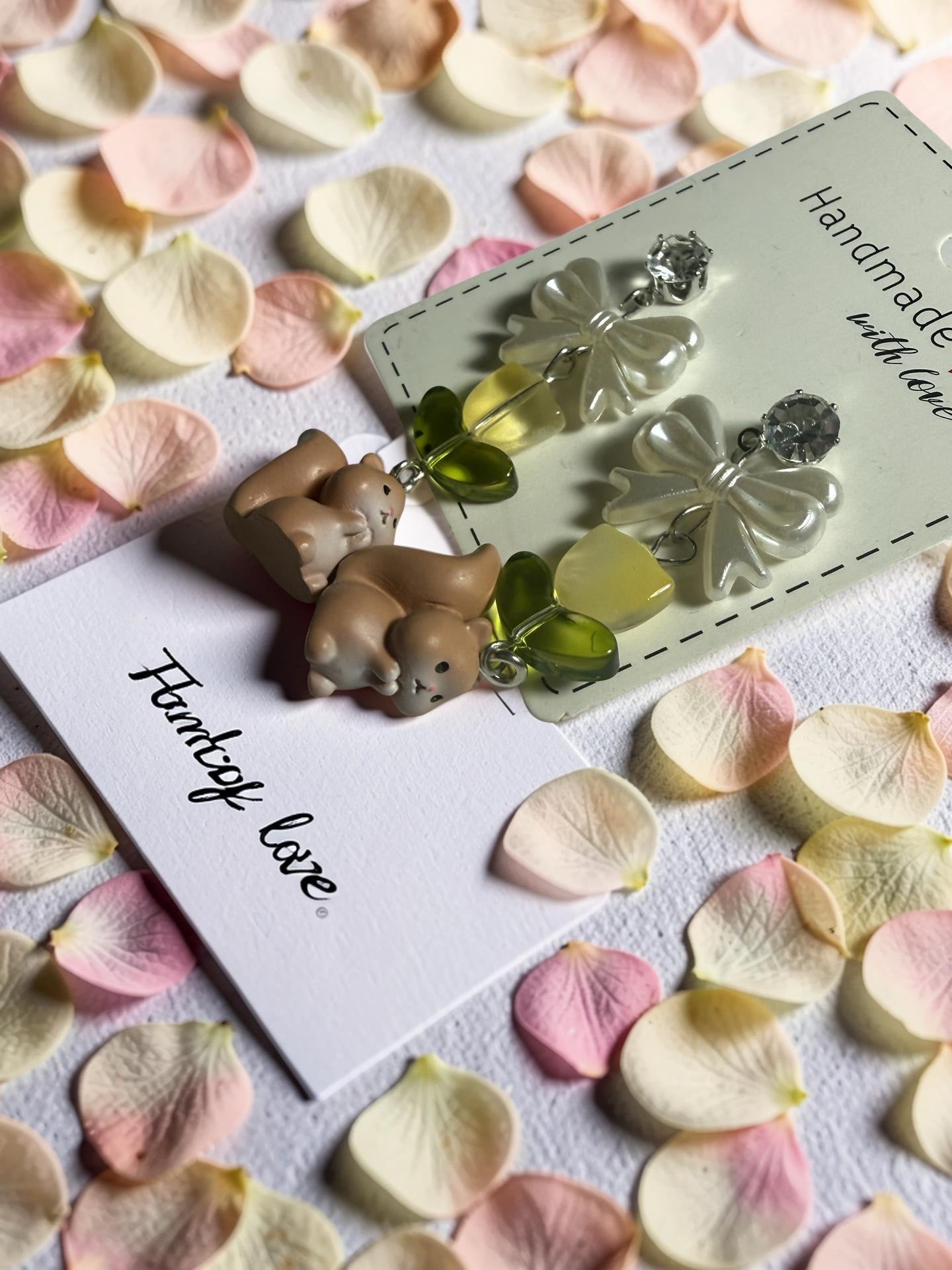 Woodland Squirrel Bow Earrings