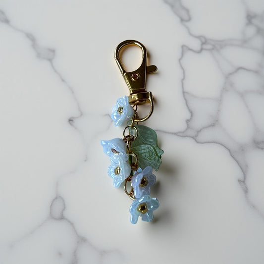 🌸 "Forget-Me-Not Bloom" Keychain Charm