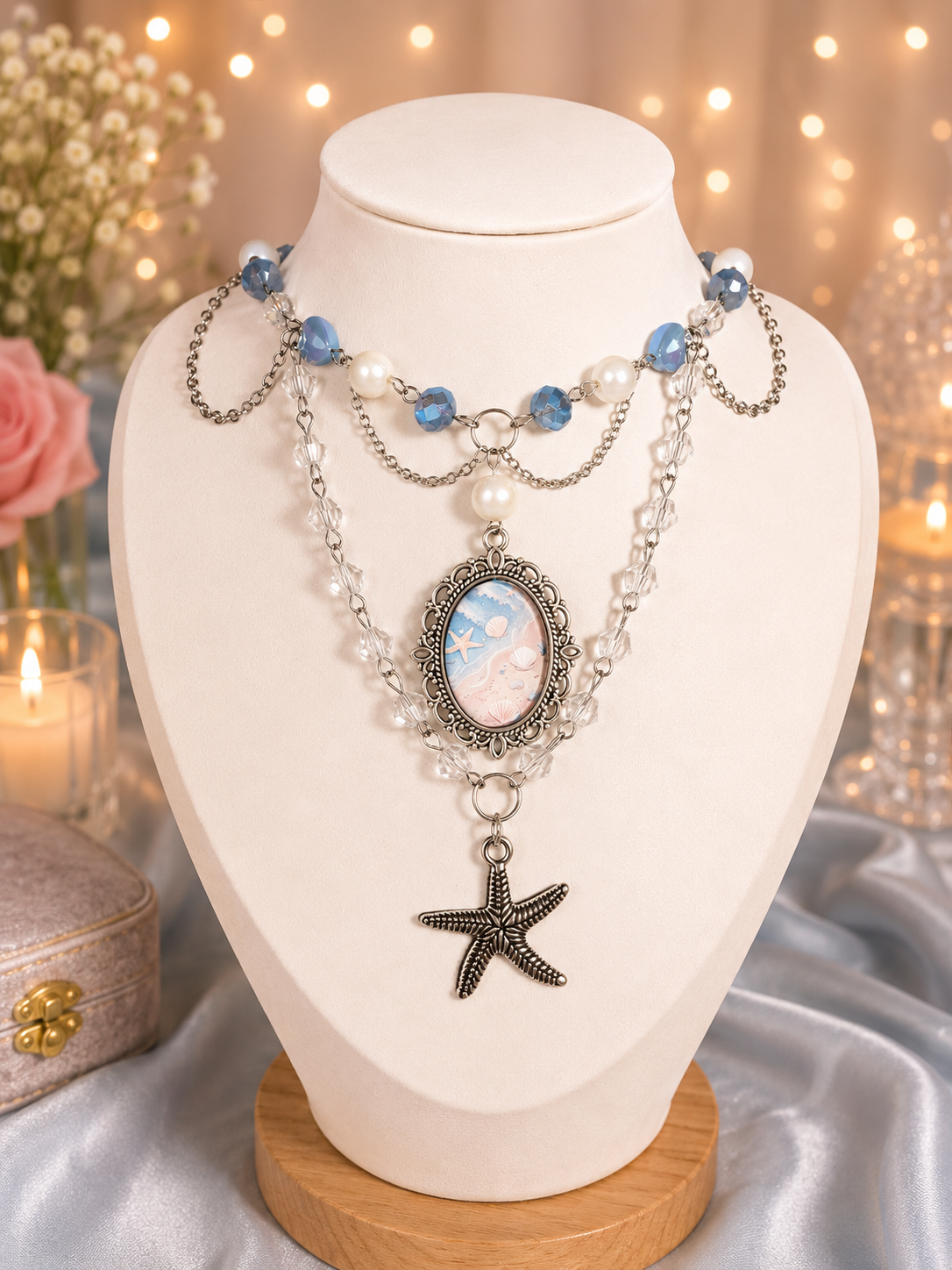 🐚🌊 Pearls & Tides Halskette 🌊 Auf Bestellung gefertigt