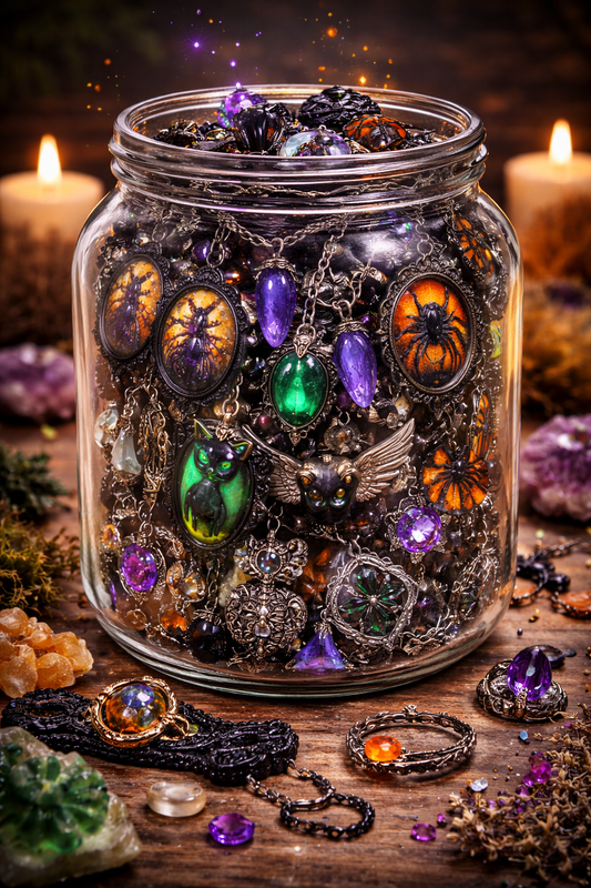 🕯️ Custom Witchy Mystery Jewelry Jar ✨