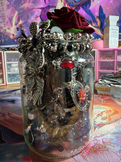 Custom Gothic Themed Mystery Jewerly Jar ⚰️🩸🖤