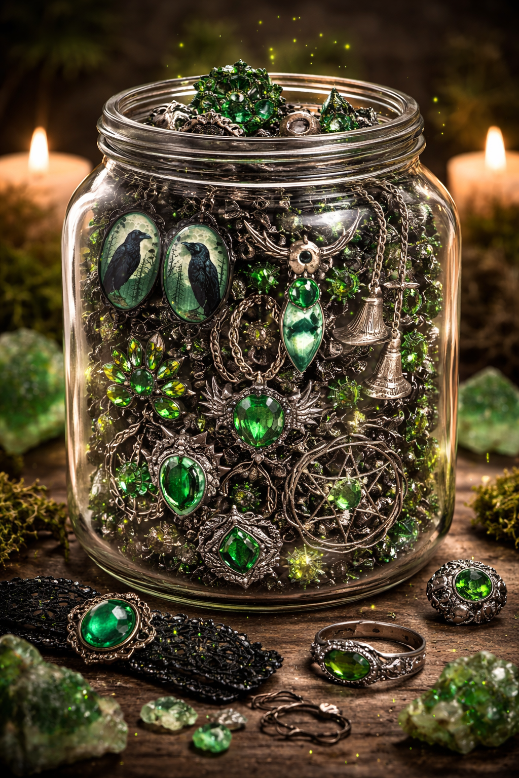 🕯️ Custom Witchy Mystery Jewelry Jar ✨