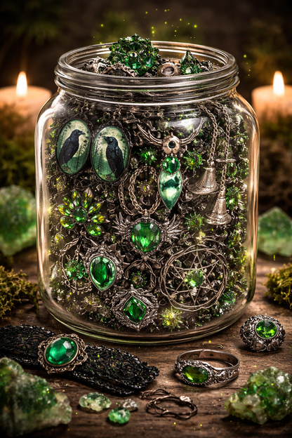 🕯️ Custom Witchy Mystery Jewelry Jar ✨