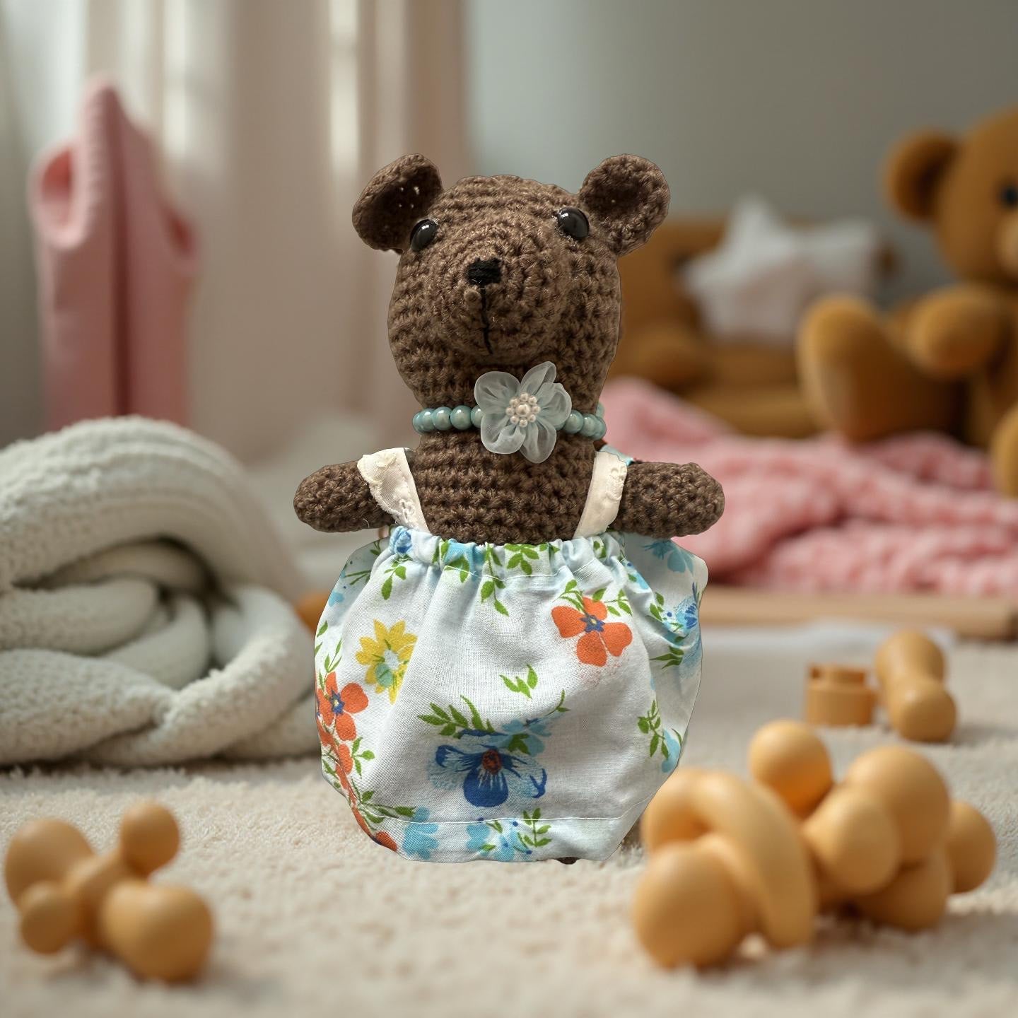 Handmade Crochet Dressed Teddy Bear 🧸✨