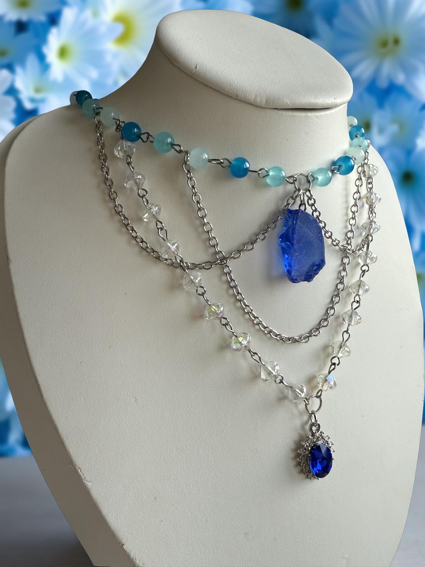 Apoloniya Necklace ✧ Celestial Blue Elegance