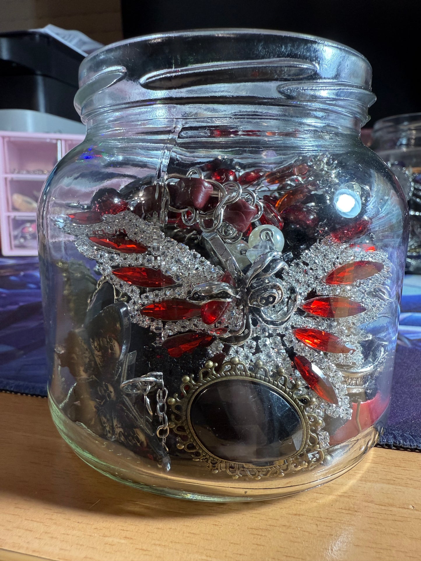 Custom Gothic Themed Mystery Jewerly Jar ⚰️🩸🖤