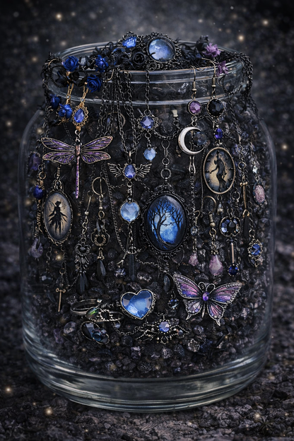Custom Dark Fairycore Mystery Jewelry Jar 🧚🏽‍♀️🪻🌑