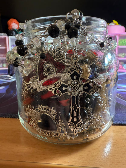 Custom Gothic Themed Mystery Jewerly Jar ⚰️🩸🖤