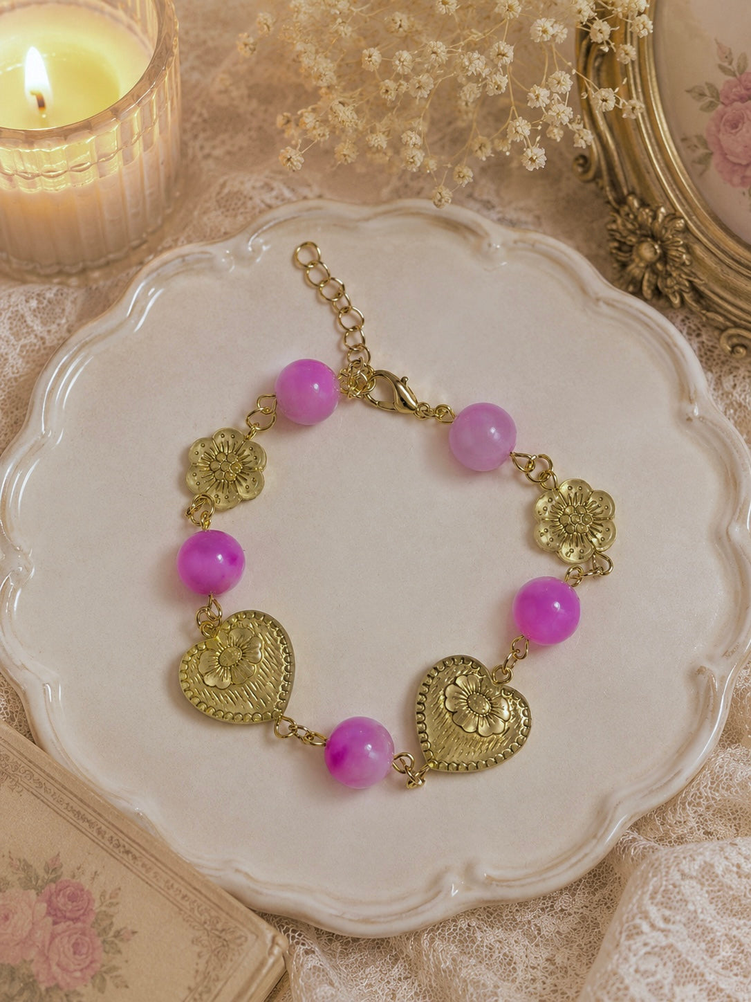 ✨ Rosabelle Heartgarden Bracelet ✨ Made to order