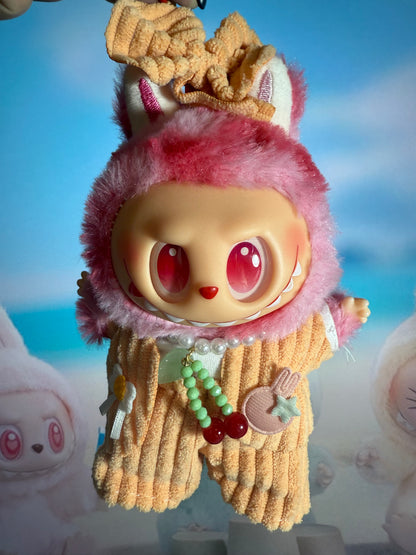 Lafufu “Peachy Cherry Dream” Plush Charm 🍒🍑