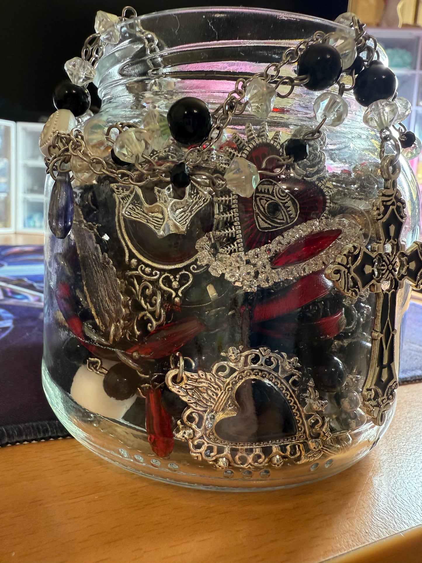 Custom Gothic Themed Mystery Jewerly Jar ⚰️🩸🖤
