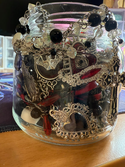 Custom Gothic Themed Mystery Jewerly Jar ⚰️🩸🖤